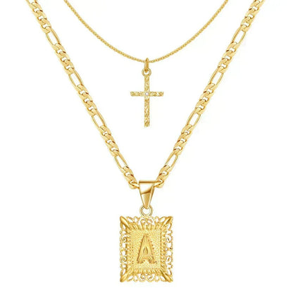 Cross Initial Halsketten-Set | Gold