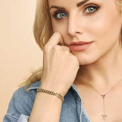 Estate Cuban Armband | Gold