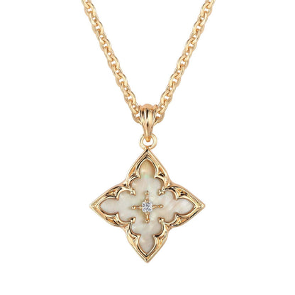 Brown Clover Pendant Halskette | Gold