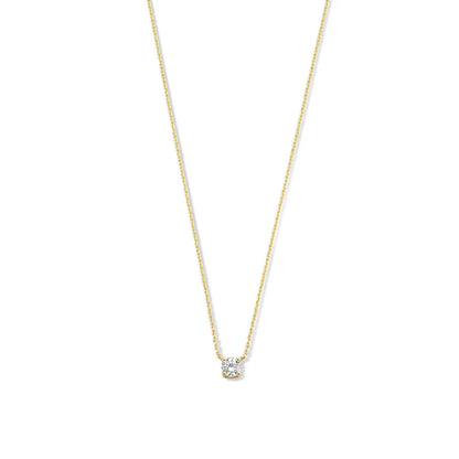Cléa Moissanite Stein Halskette | Gold