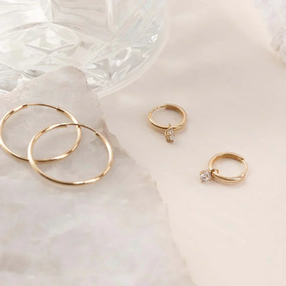 Larmes de Lune Stein Creolen | Gold