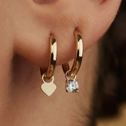 Larmes de Lune Stein Creolen | Gold