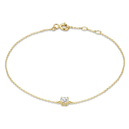 Cléa Moissanite Stein Armband | Gold