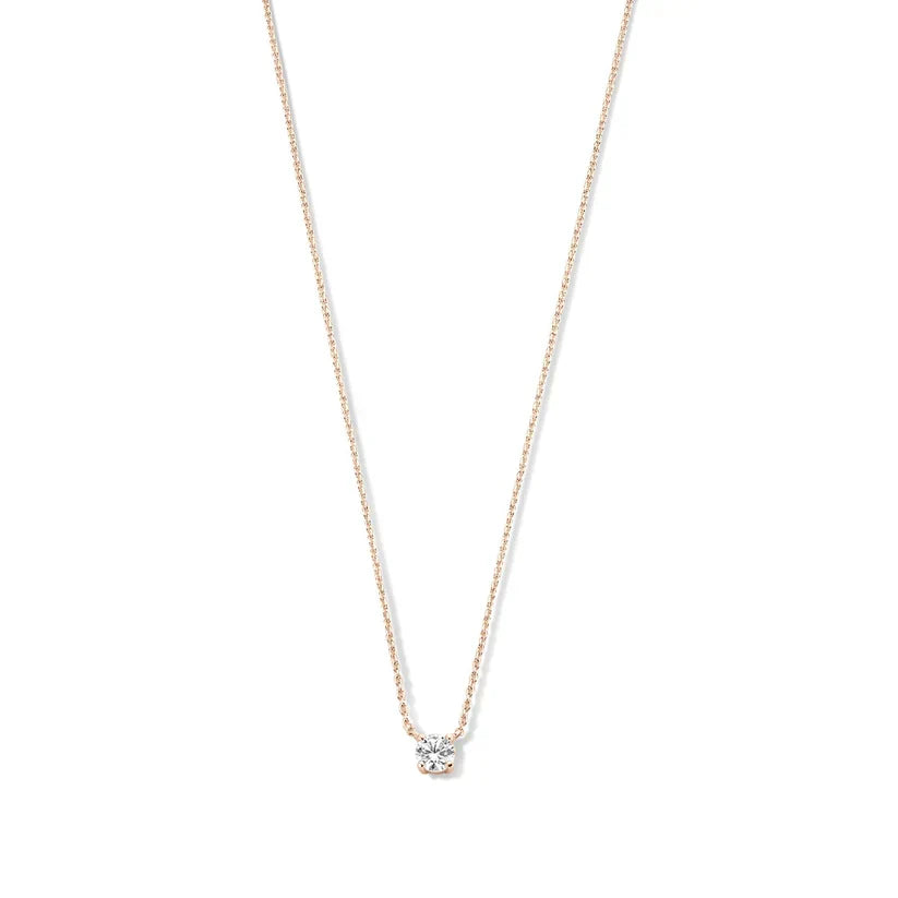 Cléa Moissanite Stein Halskette | Gold