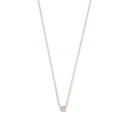 Cléa Moissanite Stein Halskette | Gold